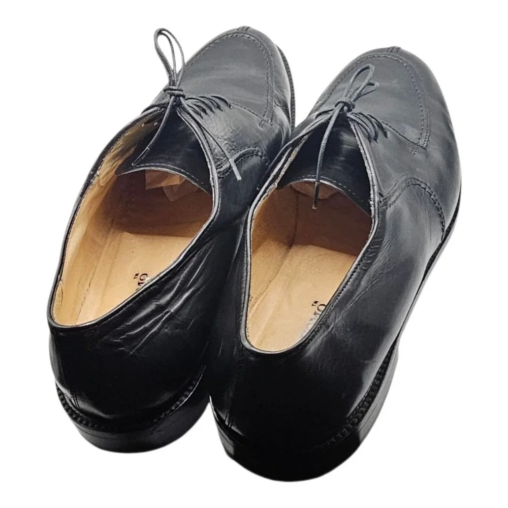 PRONTO UOMO Black Leather‎ Split Toe Oxfords Lace Up Shoes Men's Sz 13M US/46 EU